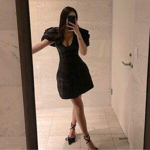 Aje Admiral Butterfly Sleeve Mini Dress in Black